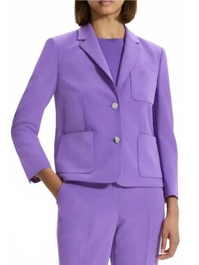Theory Admiral Blazer in Bright Peony, new with tags